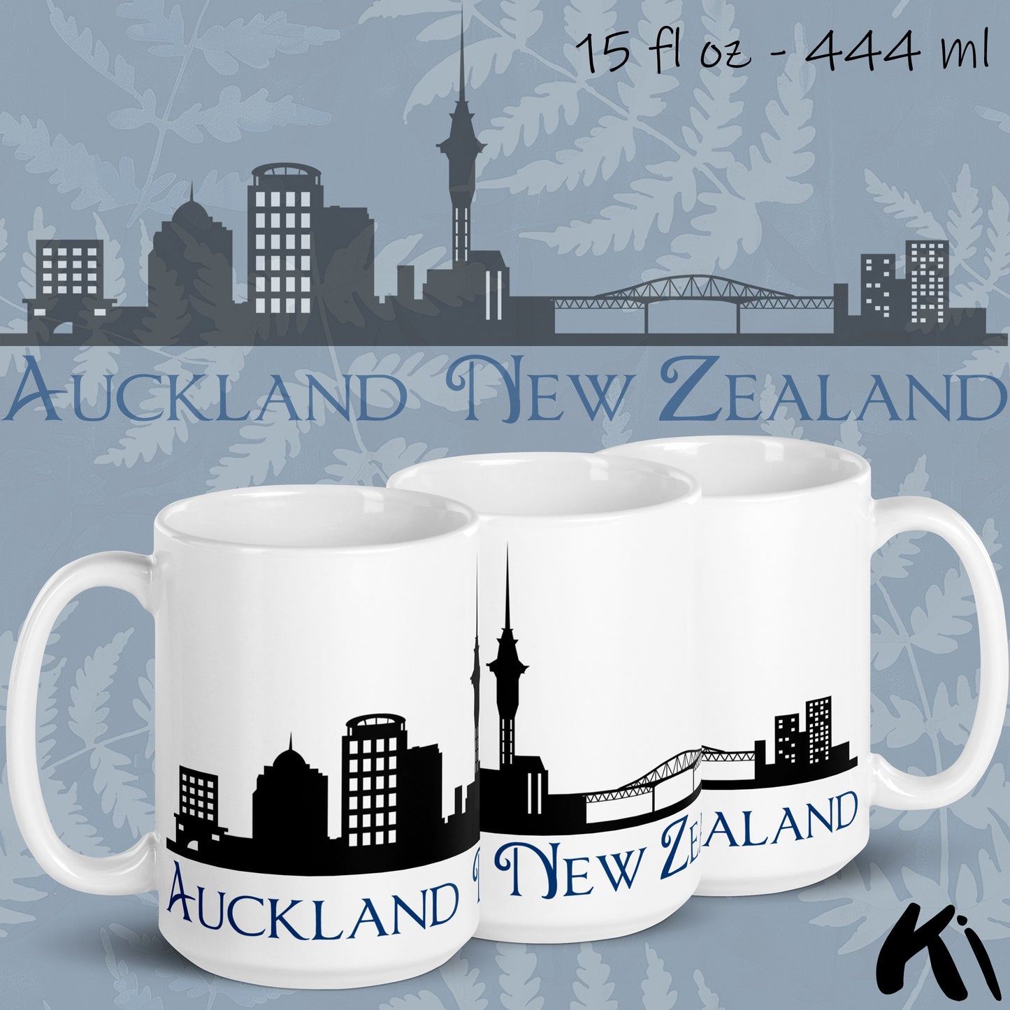 AUCKLAND New Zealand Skyline Coffee Mug