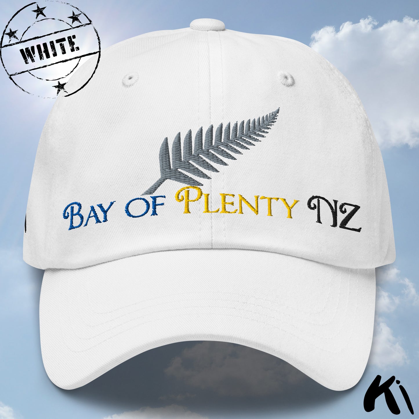 BAY OF PLENTY NZ Silver Fern Embroidered Cap / Dad Hat