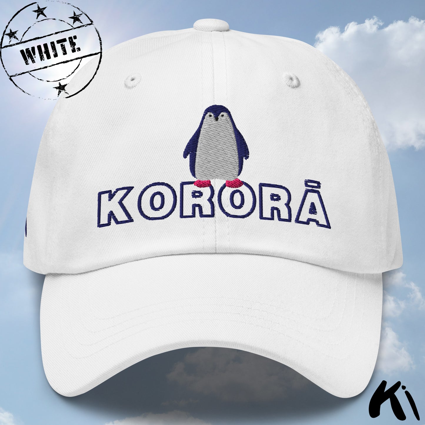 KORORĀ Little Blue Penguin Embroidered Cap / Dad Hat