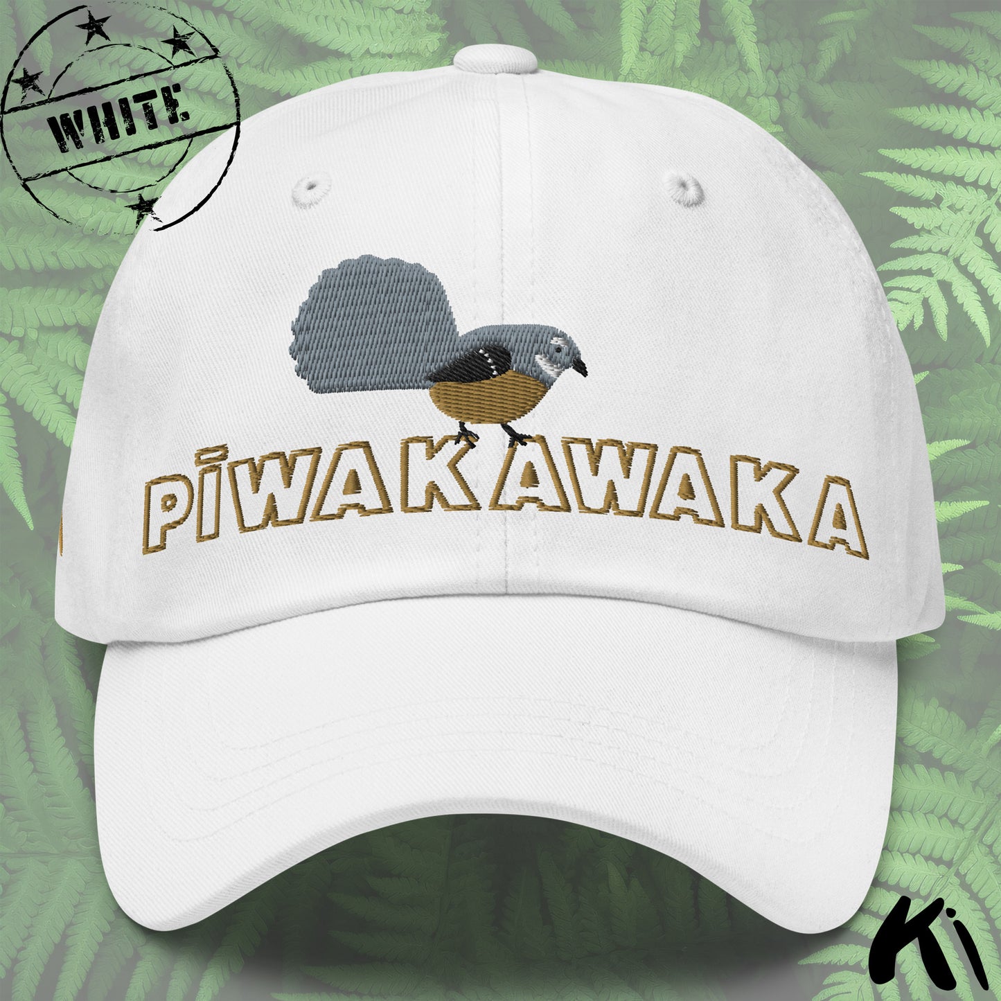 PĪWAKAWAKA / Fantail Embroidered Dad hat