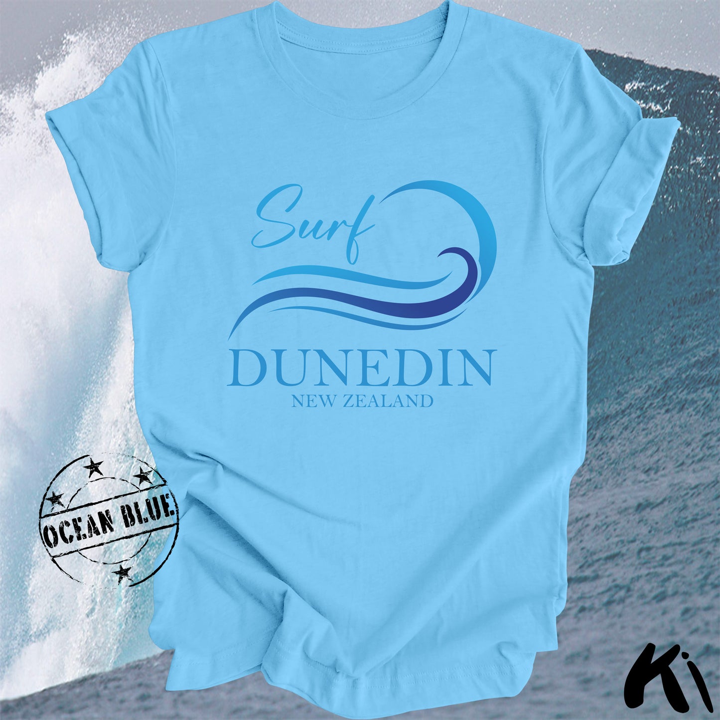 DUNEDIN New Zealand Surfing Wave Shirt