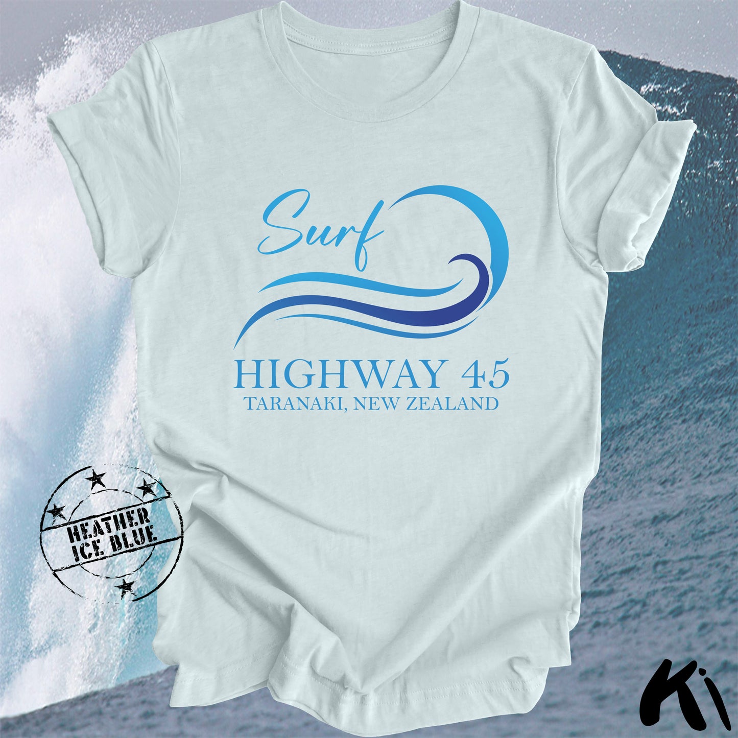 HIGHWAY 45 Taranaki New Zealand Surfing Wave Shirt