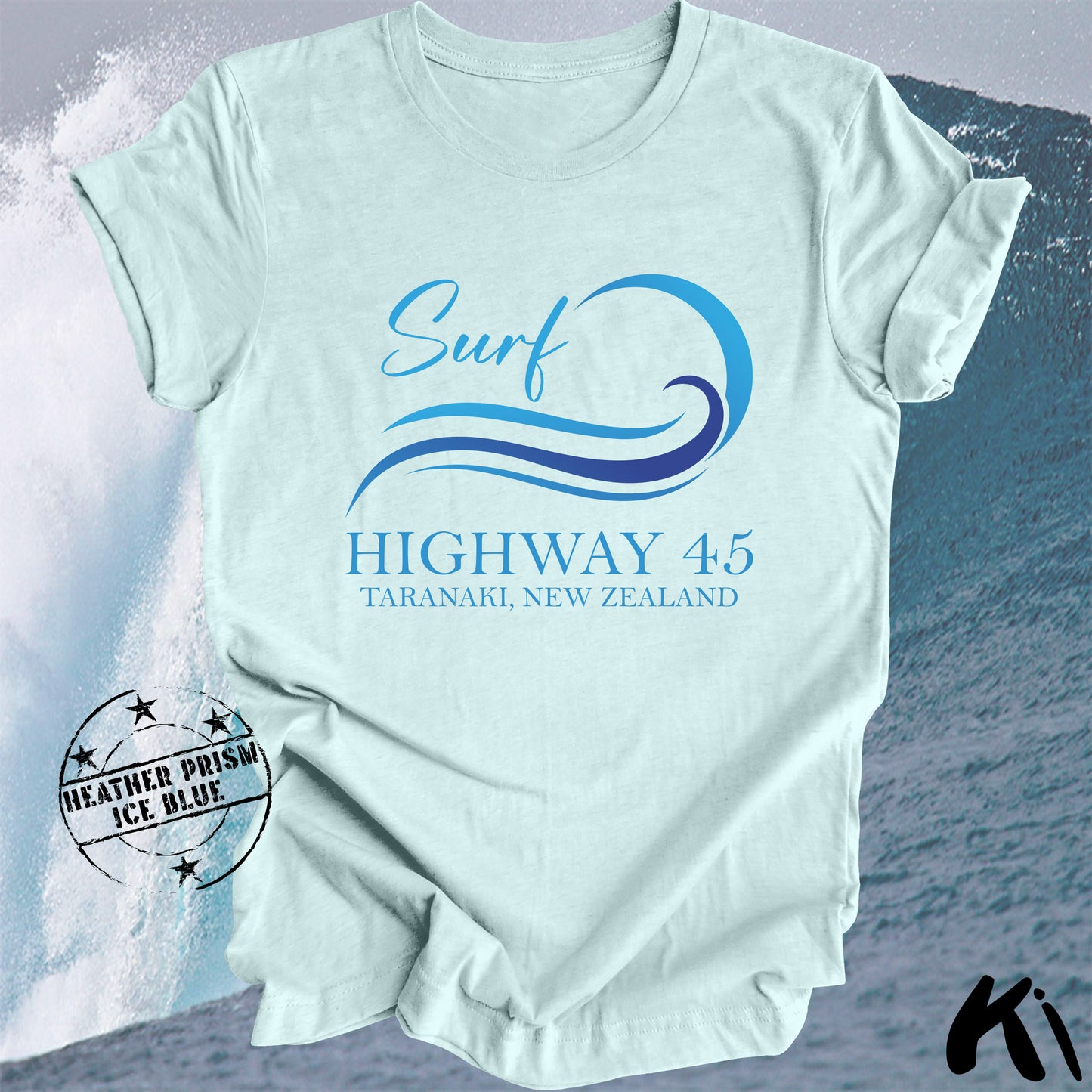 HIGHWAY 45 Taranaki New Zealand Surfing Wave Shirt