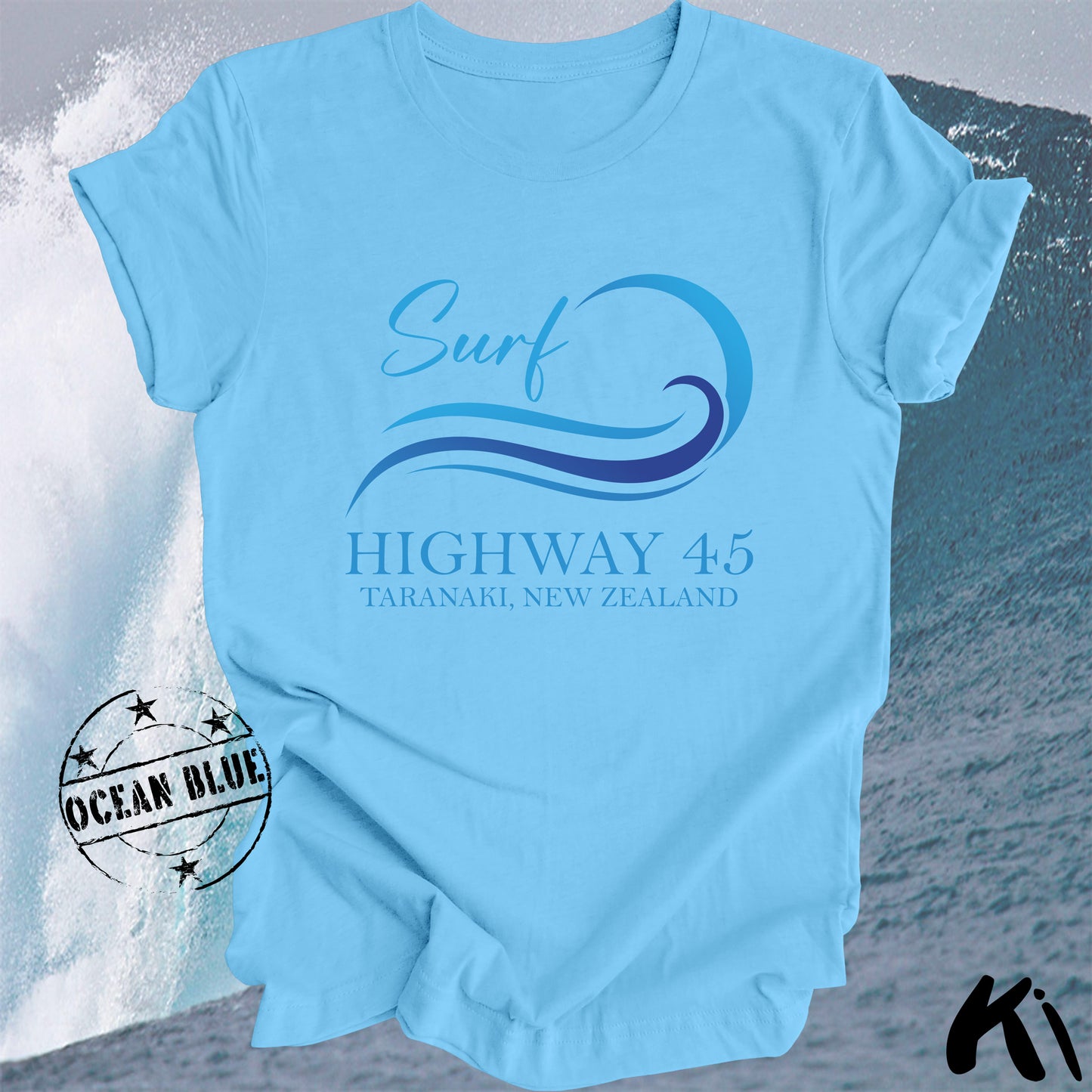 HIGHWAY 45 Taranaki New Zealand Surfing Wave Shirt