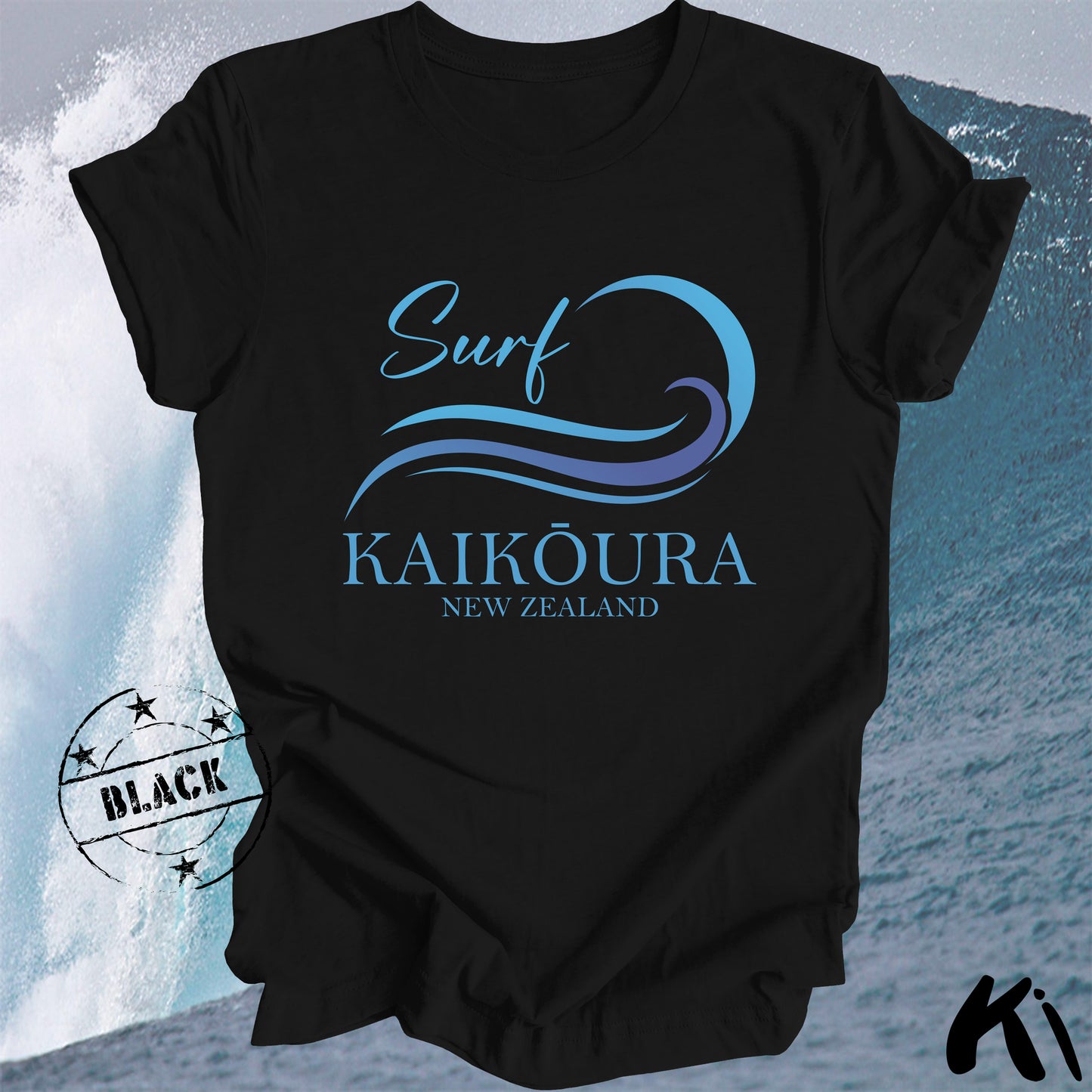 KAIKOURA New Zealand Surfing Wave Shirt