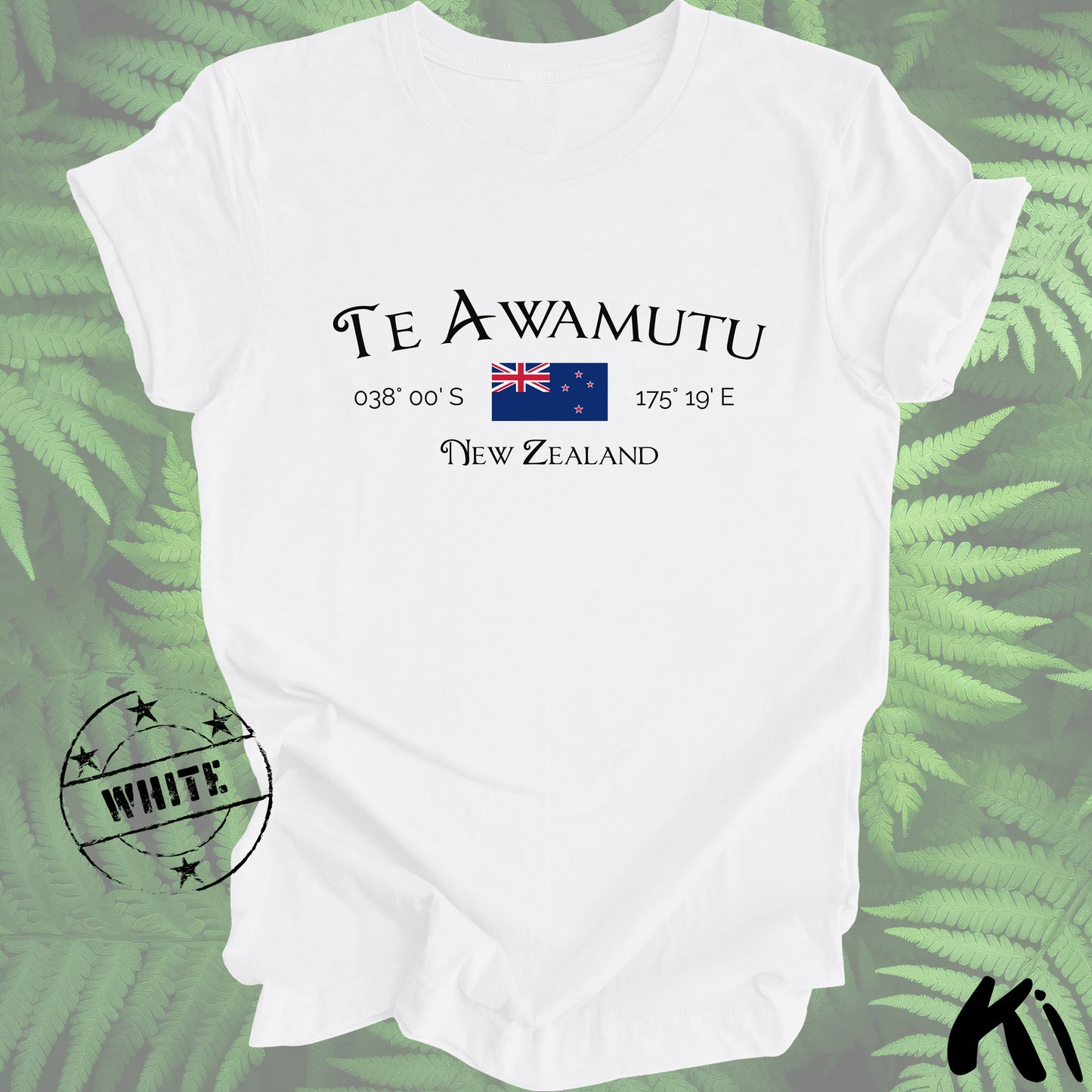TE AWAMUTU New Zealand Co-ordinates Shirt