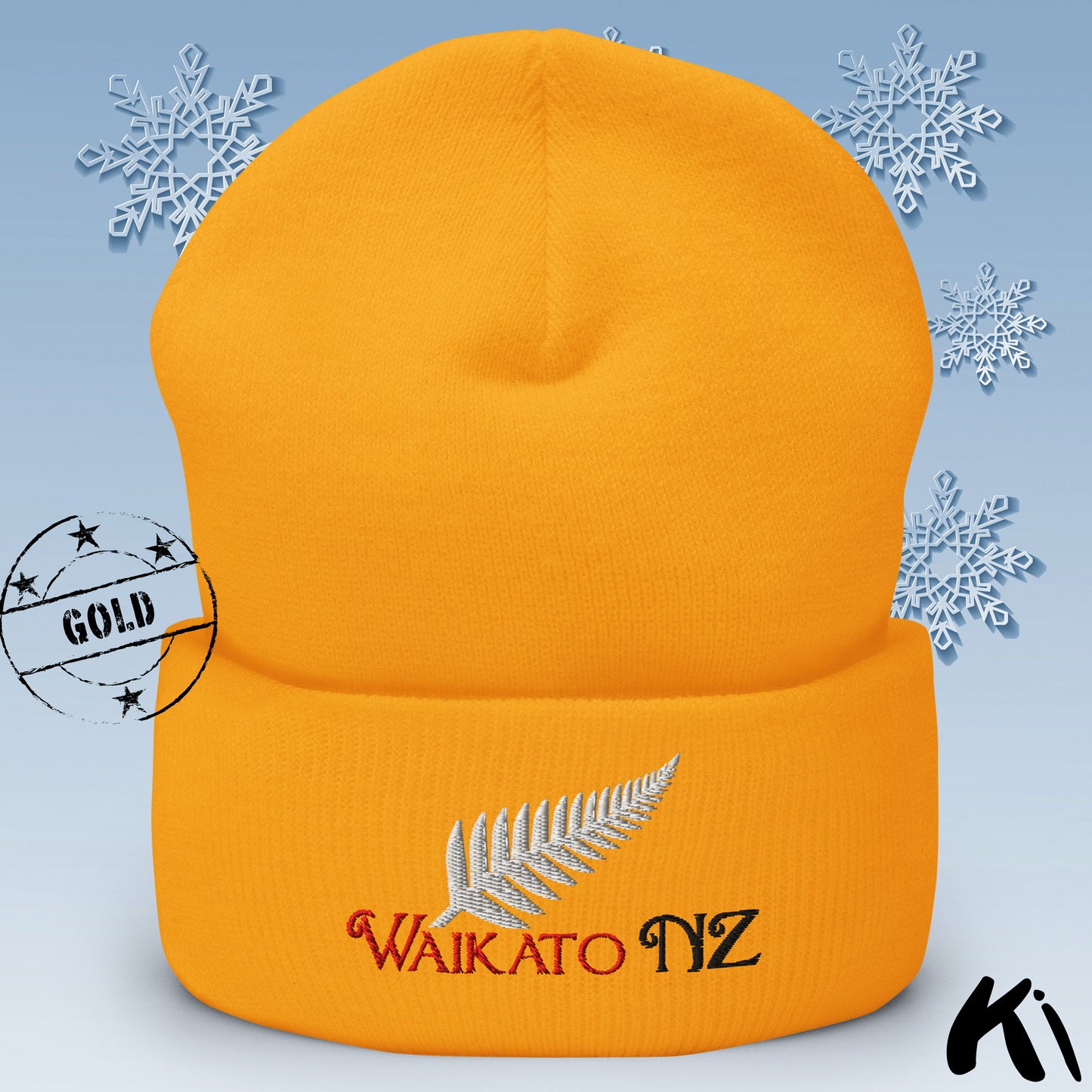 WAIKATO NZ Silver Fern Cuffed Beanie