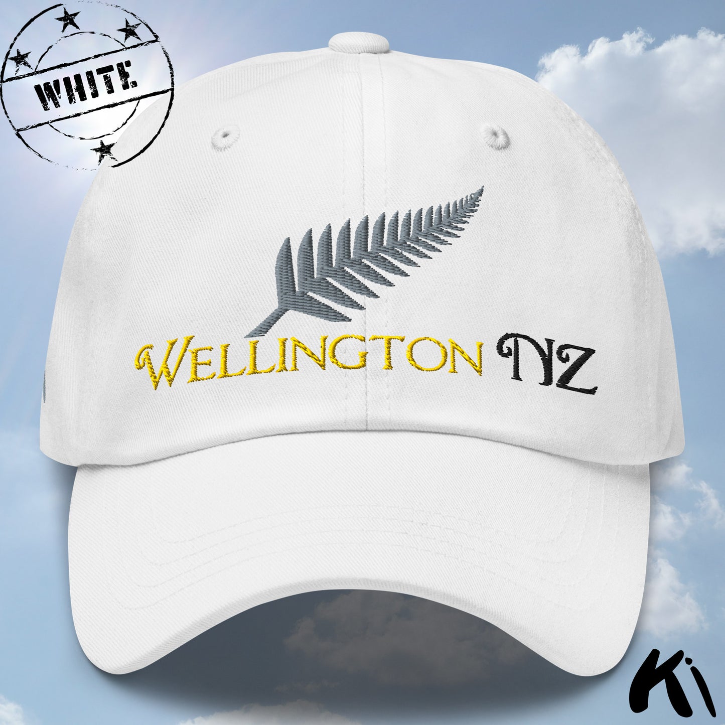 WELLINGTON NZ Silver Fern Embroidered Cap