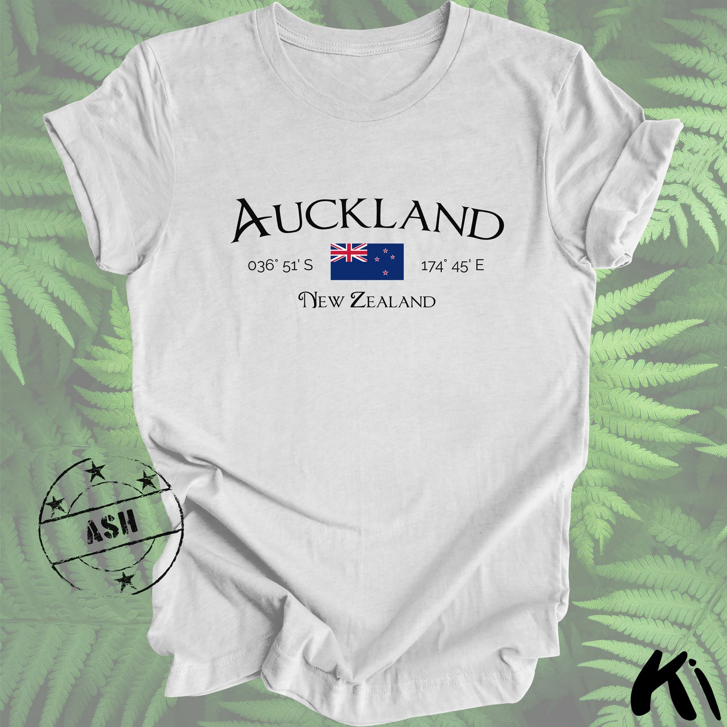 AUCKLAND New Zealand Co-ordinates Shirt