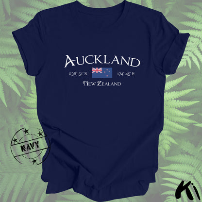 AUCKLAND New Zealand Co-ordinates Shirt