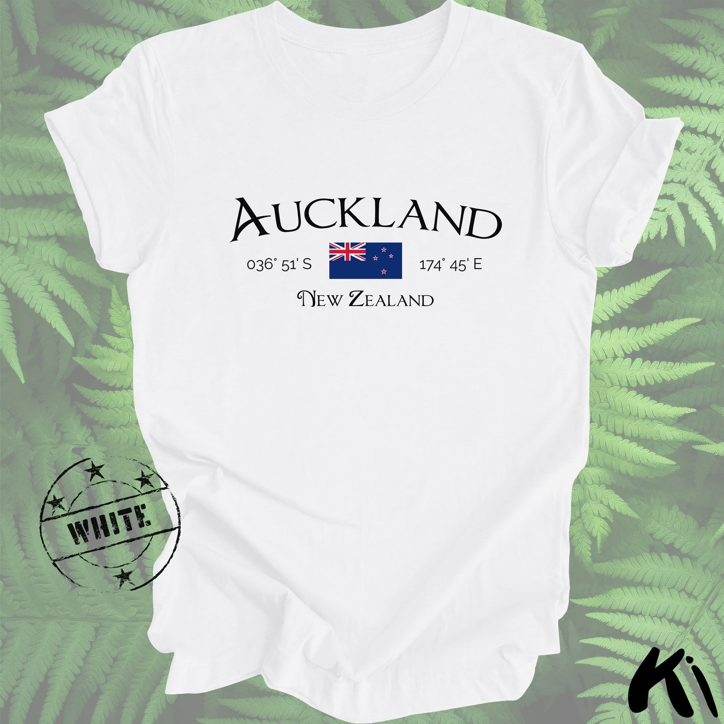 AUCKLAND New Zealand Co-ordinates Shirt