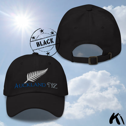 AUCKLAND NZ Silver Fern Embroidered Cap / Dad Hat
