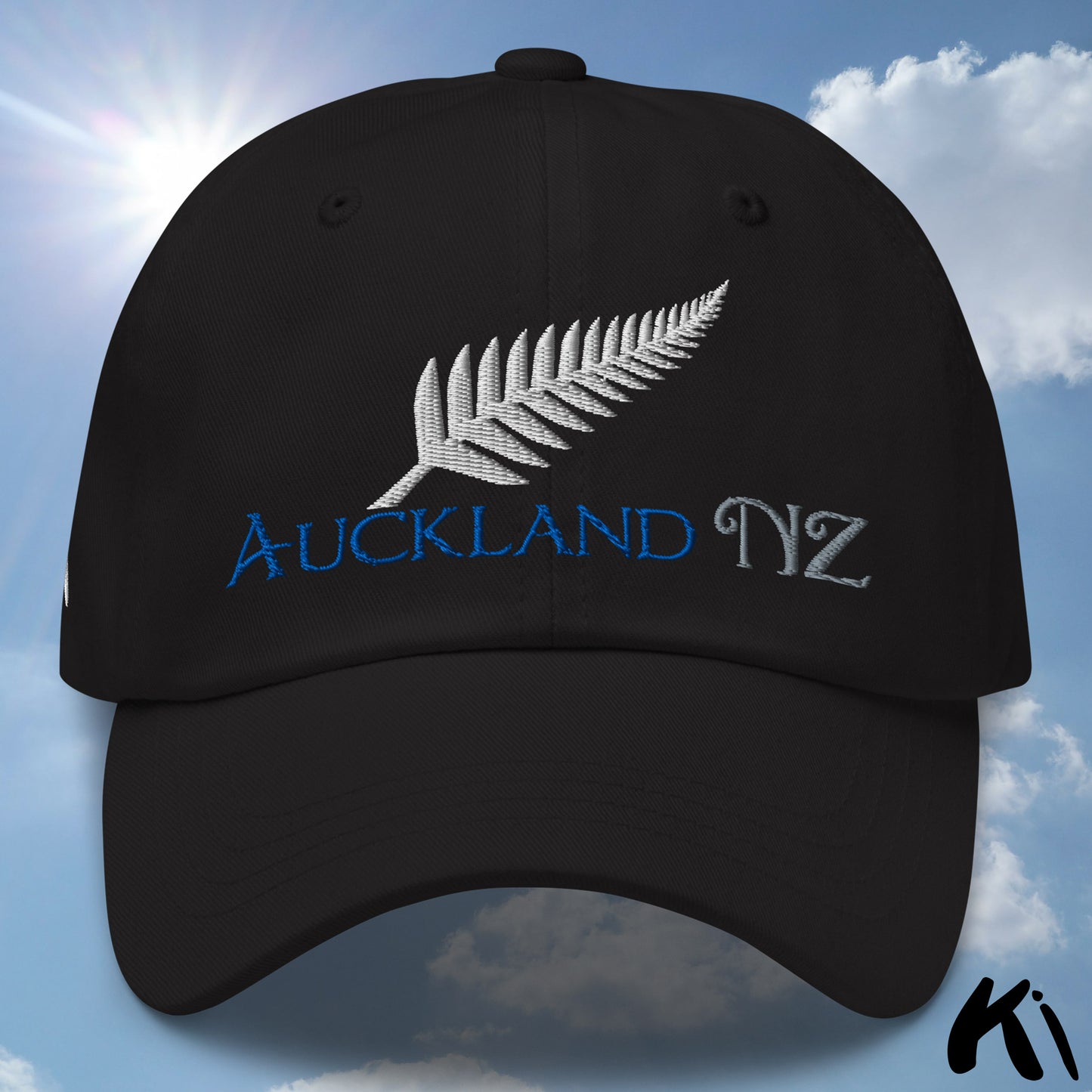 AUCKLAND NZ Silver Fern Embroidered Cap / Dad Hat