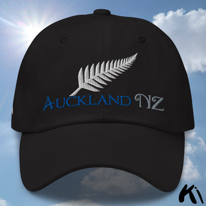 AUCKLAND NZ Silver Fern Embroidered Cap / Dad Hat