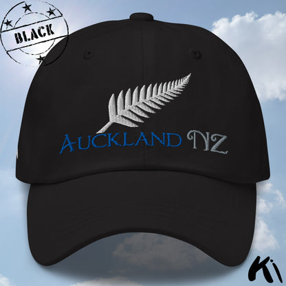 AUCKLAND NZ Silver Fern Embroidered Cap / Dad Hat
