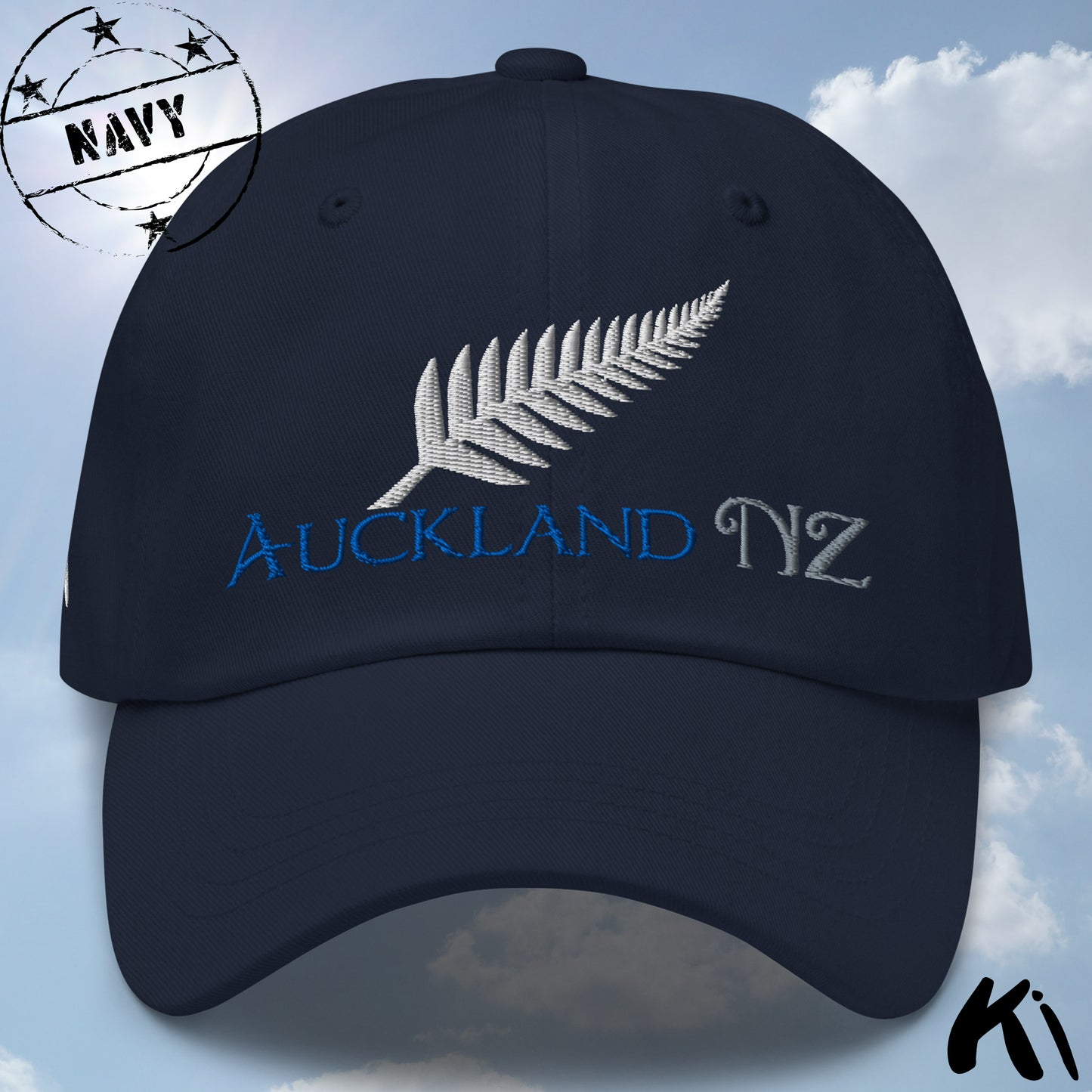 AUCKLAND NZ Silver Fern Embroidered Cap / Dad Hat
