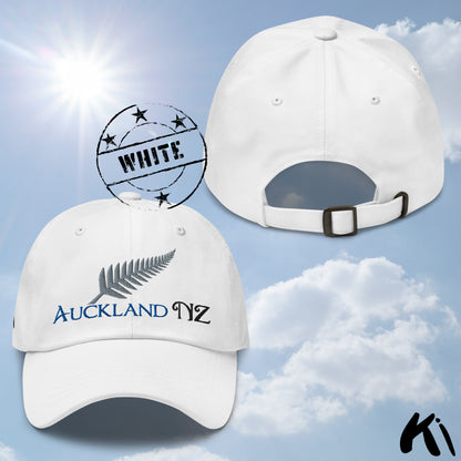 AUCKLAND NZ Silver Fern Embroidered Cap / Dad Hat