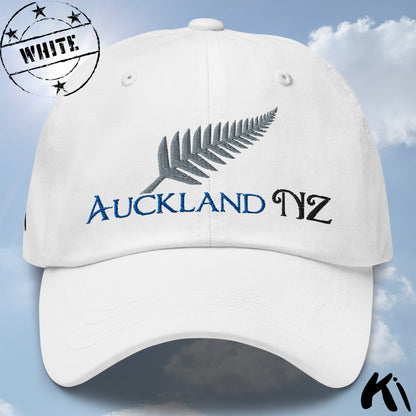 AUCKLAND NZ Silver Fern Embroidered Cap / Dad Hat