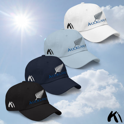 AUCKLAND NZ Silver Fern Embroidered Cap / Dad Hat