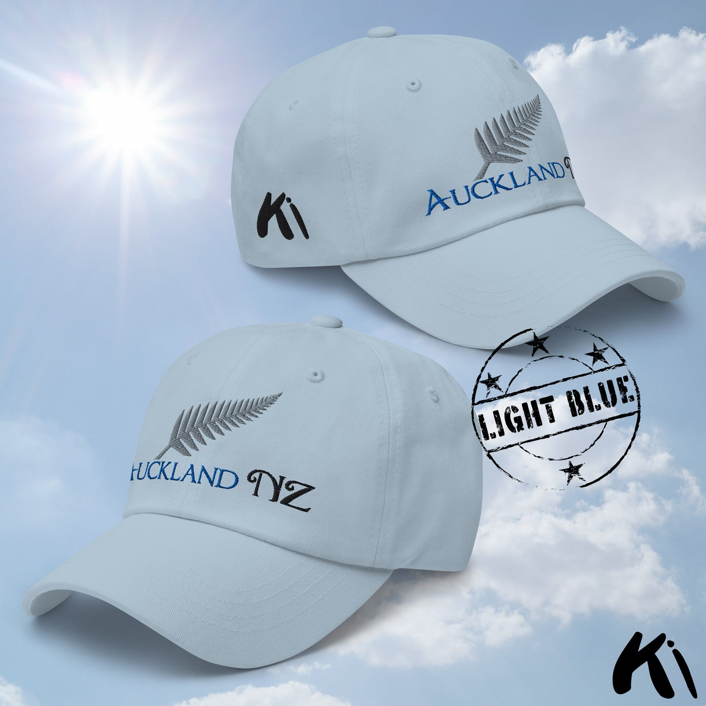 AUCKLAND NZ Silver Fern Embroidered Cap / Dad Hat