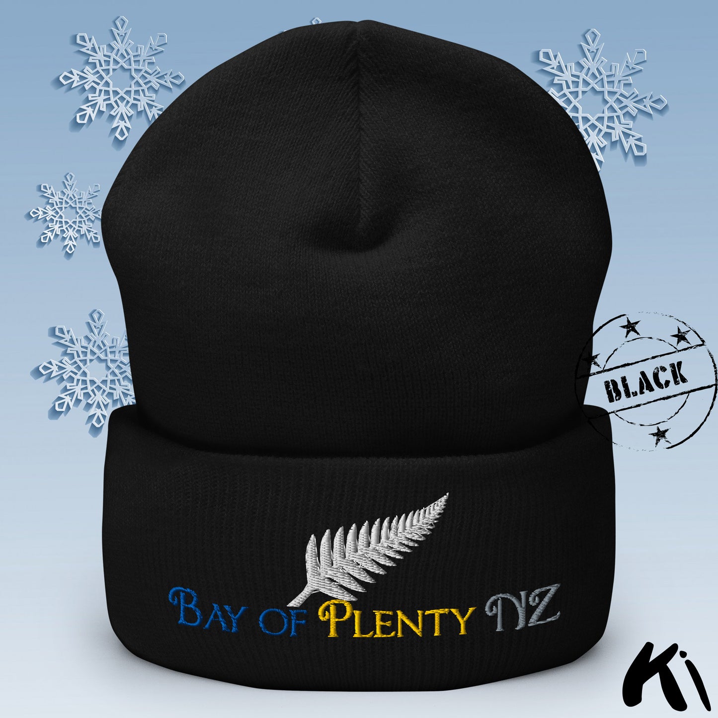 BAY OF PLENTY NZ Silver Fern Cuffed Beanie
