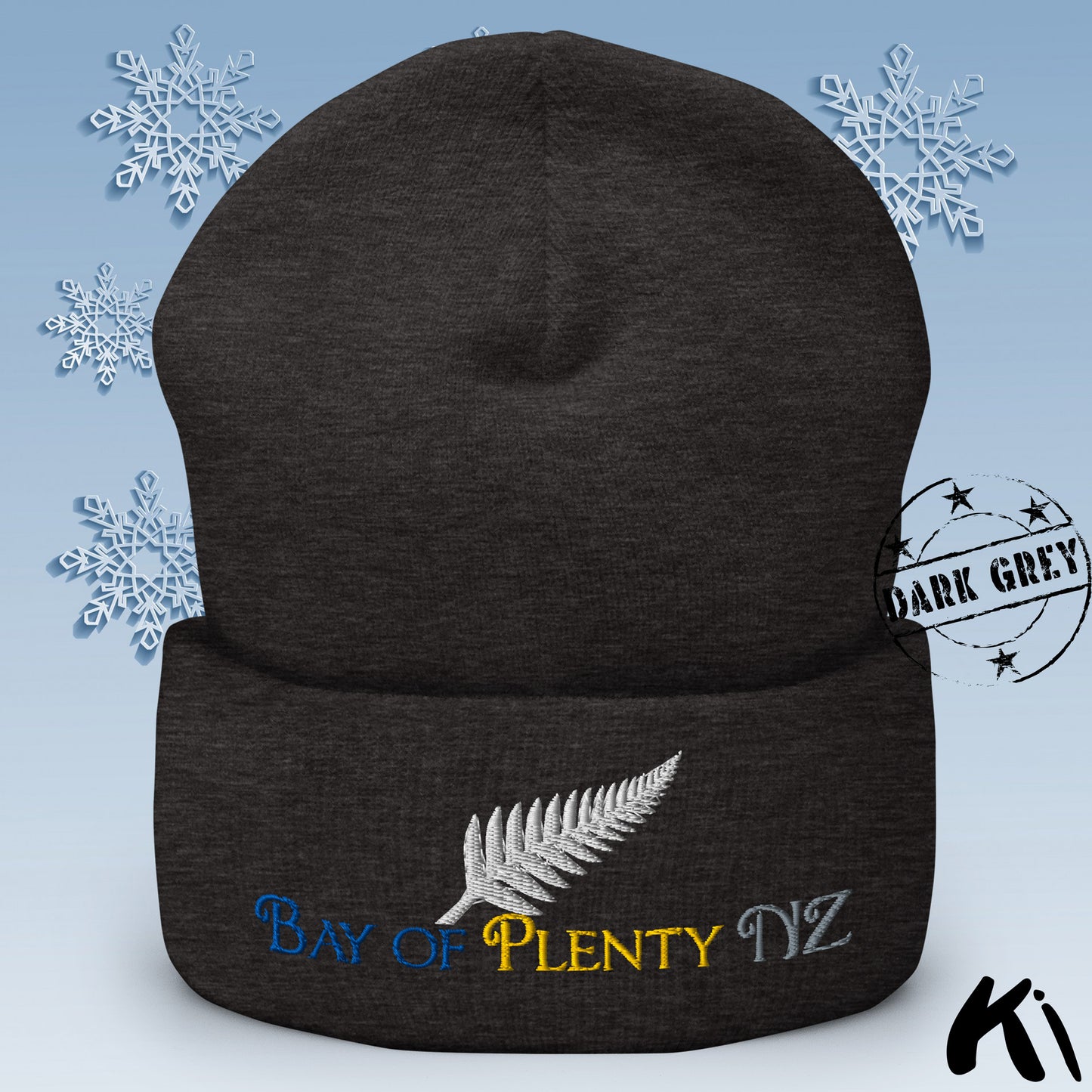 BAY OF PLENTY NZ Silver Fern Cuffed Beanie