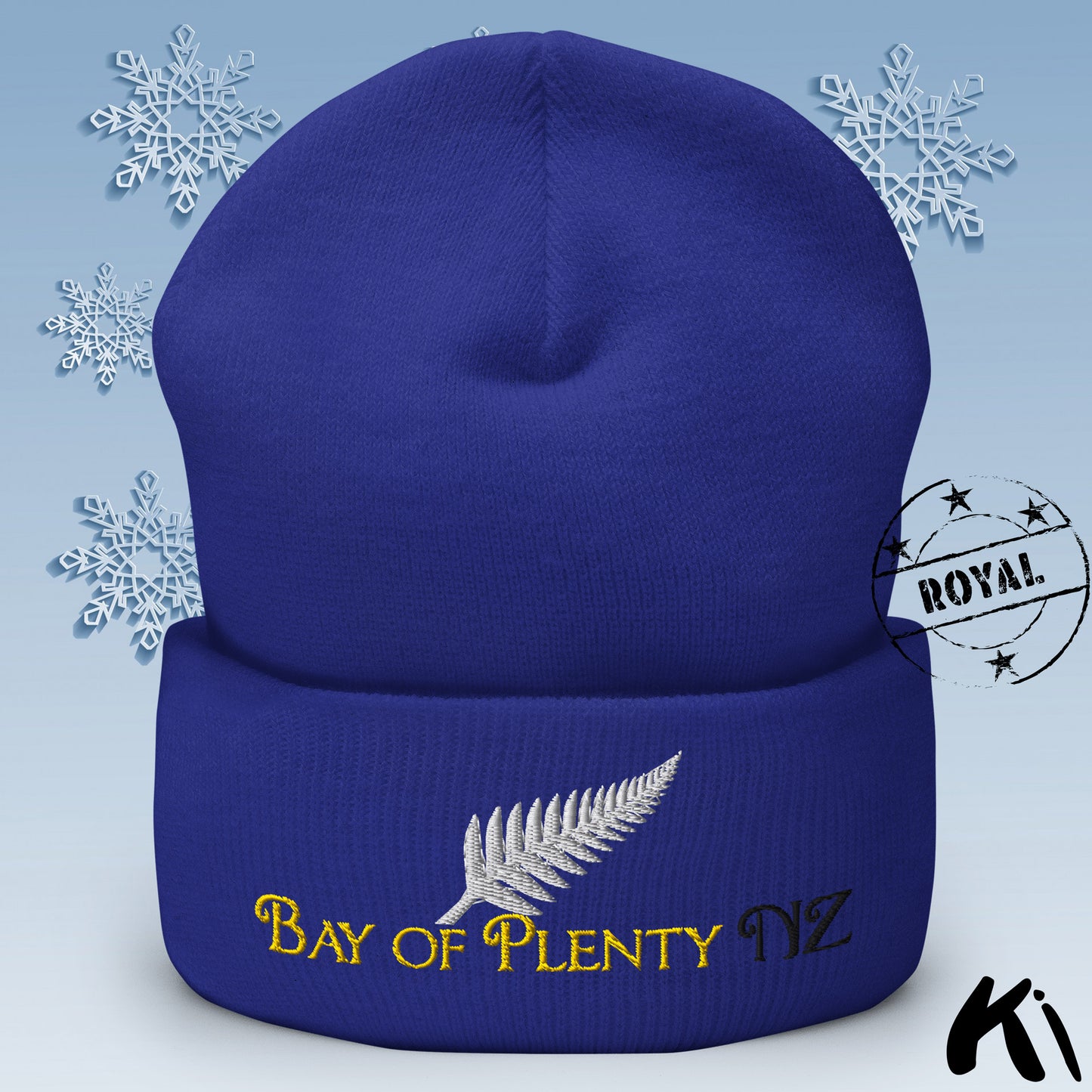 BAY OF PLENTY NZ Silver Fern Cuffed Beanie