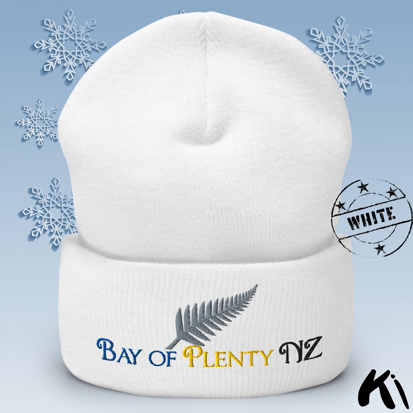 BAY OF PLENTY NZ Silver Fern Cuffed Beanie