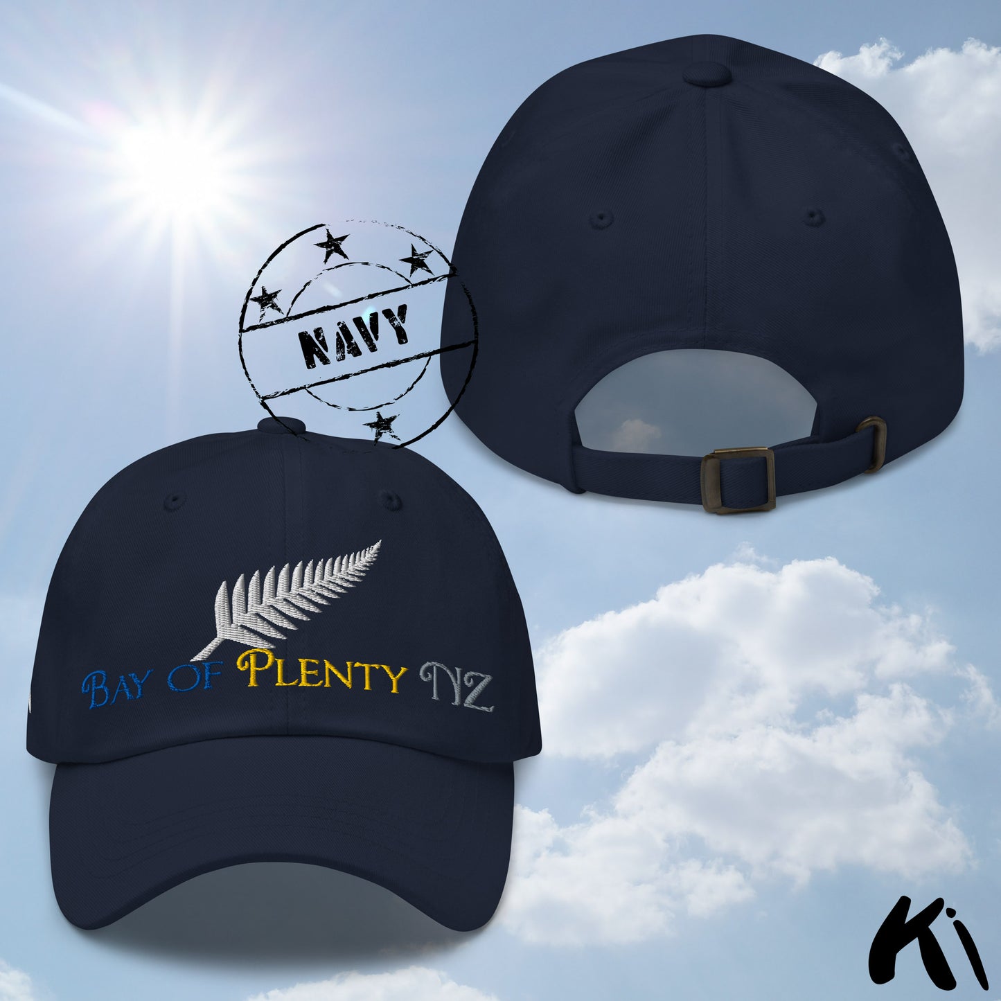 BAY OF PLENTY NZ Silver Fern Embroidered Cap / Dad Hat