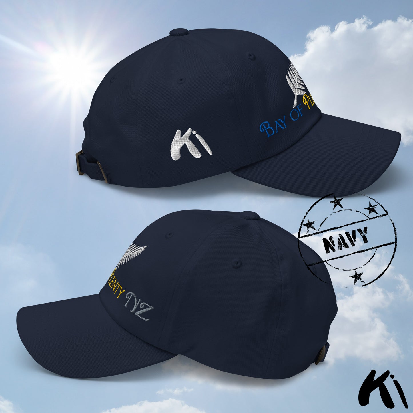 BAY OF PLENTY NZ Silver Fern Embroidered Cap / Dad Hat