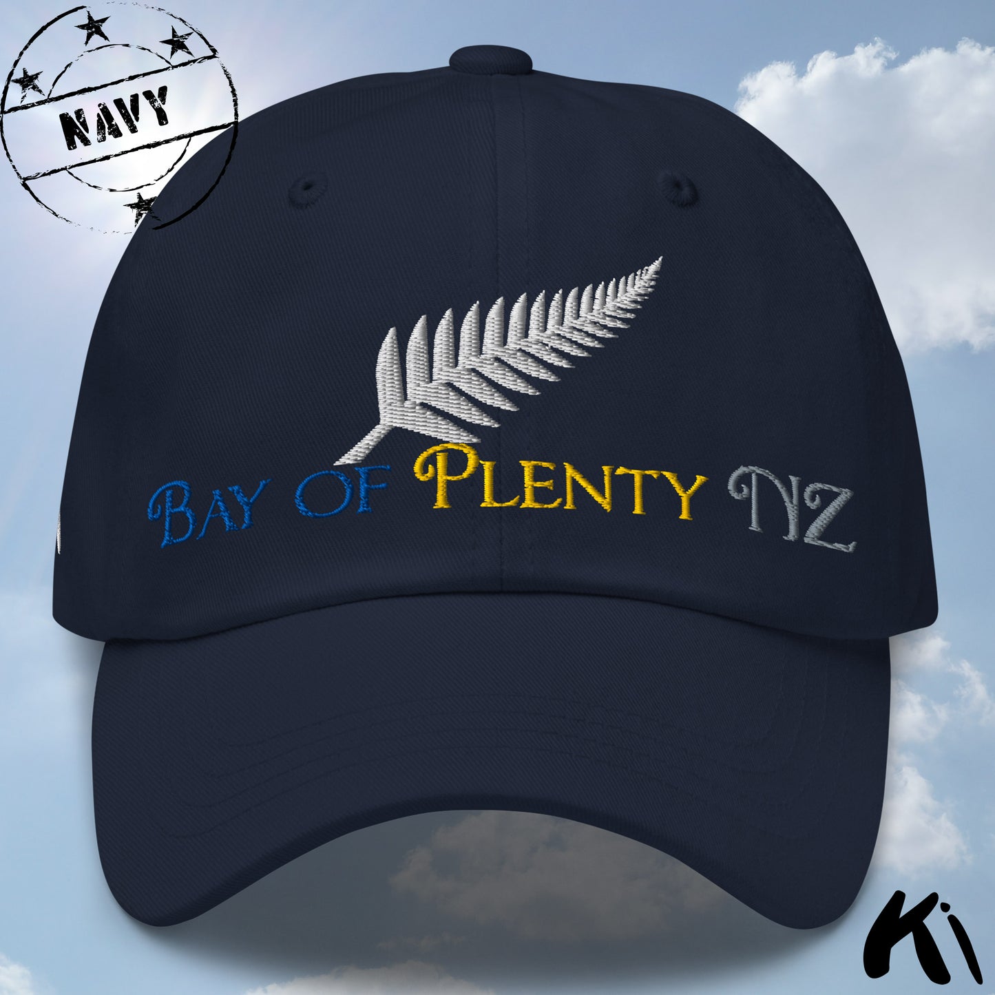 BAY OF PLENTY NZ Silver Fern Embroidered Cap / Dad Hat