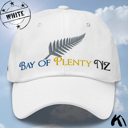 BAY OF PLENTY NZ Silver Fern Embroidered Cap / Dad Hat