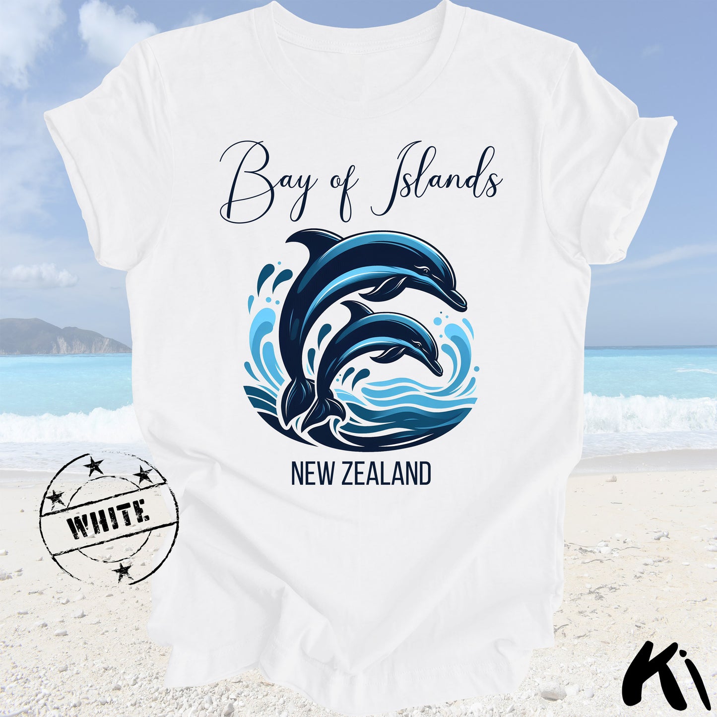 BAY OF ISLANDS Dolphin Shirt (Light Colours)