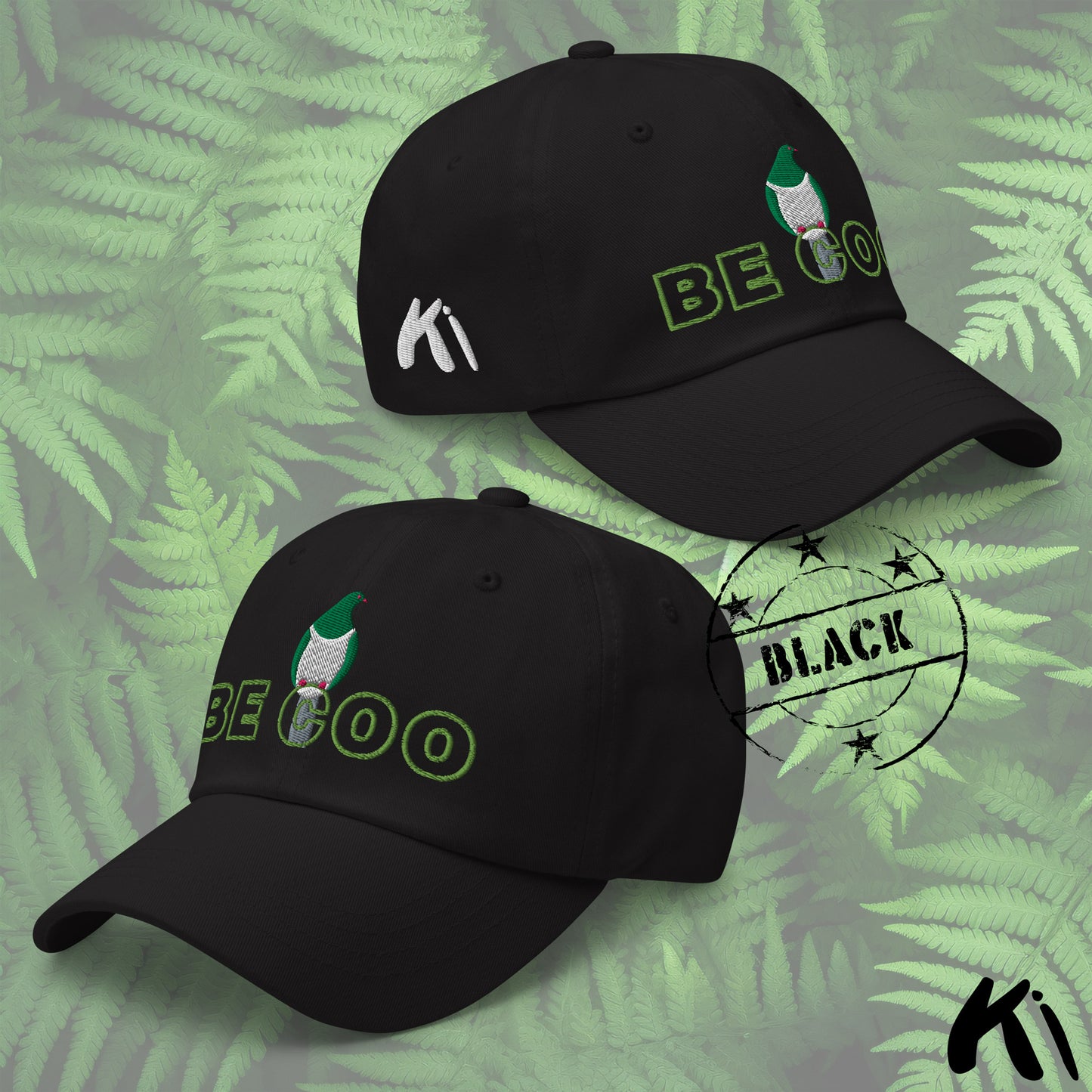 BE COO Kererū Wood Pigeon Embroidered Cap