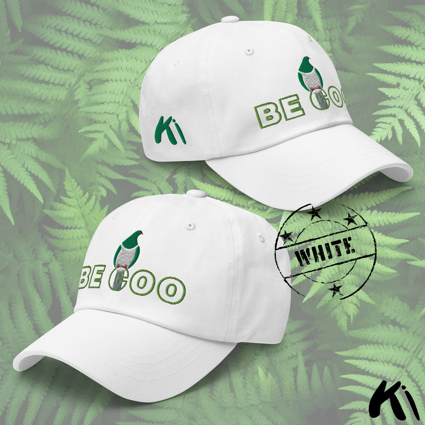 BE COO Kererū Wood Pigeon Embroidered Cap