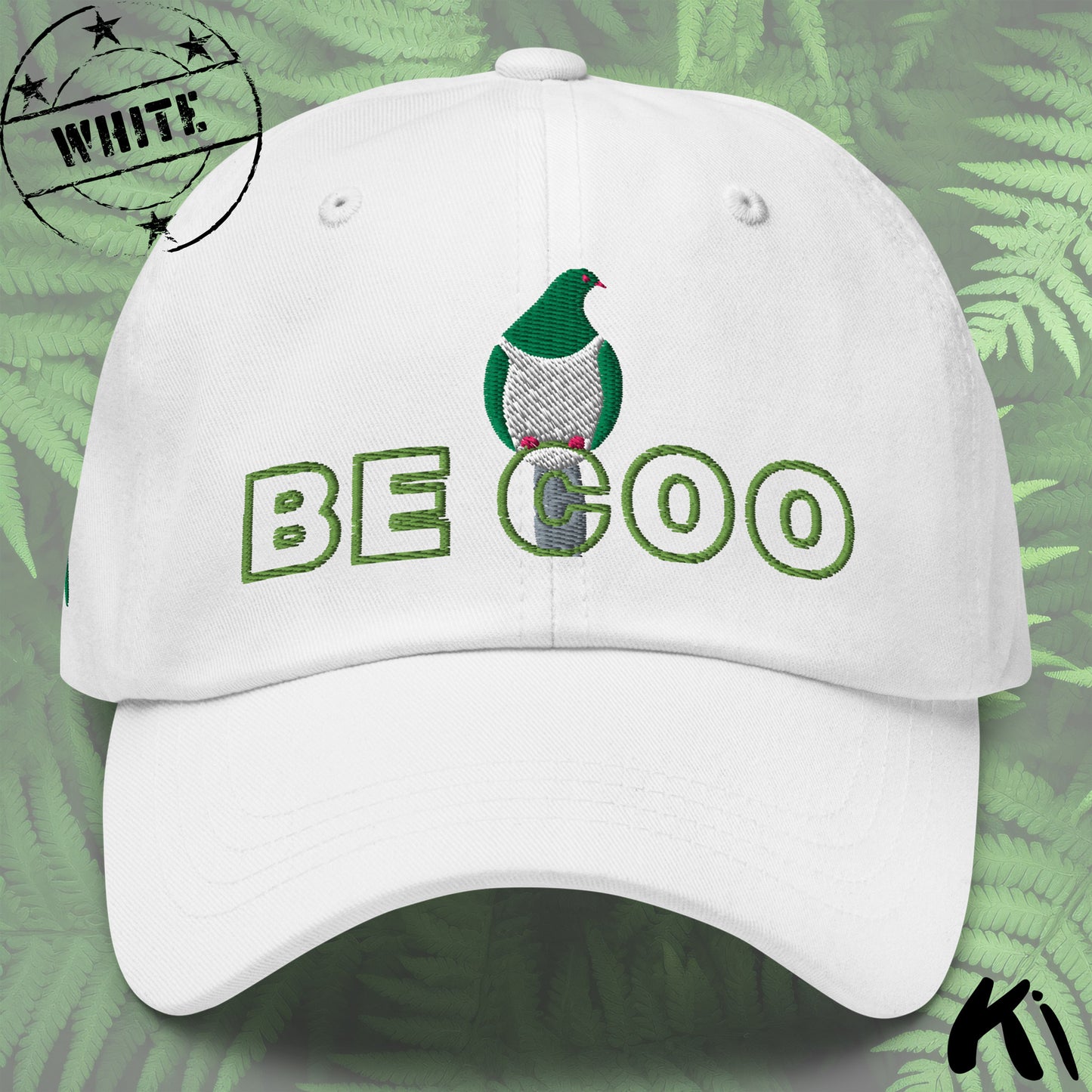 BE COO Kererū Wood Pigeon Embroidered Cap