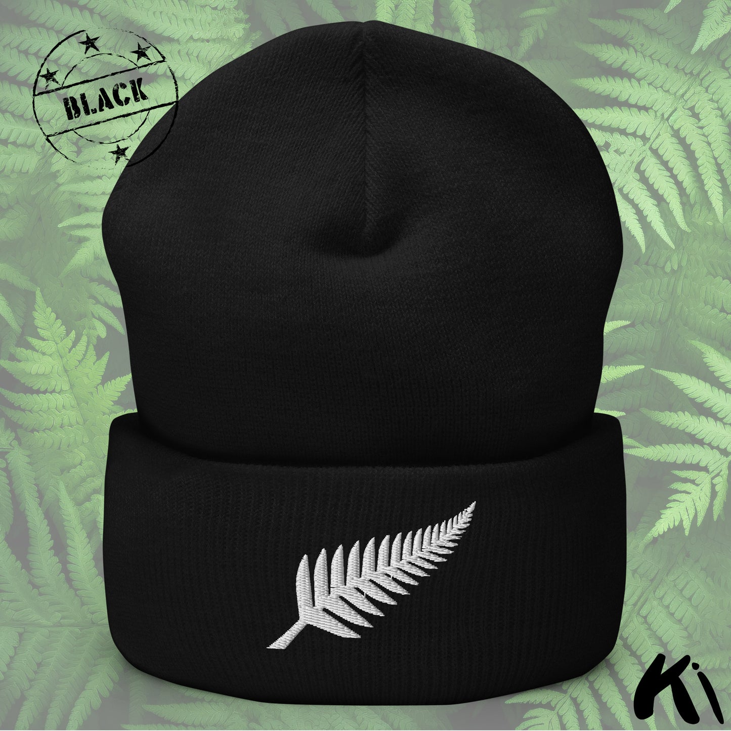 SILVER FERN Embroidered Beanie