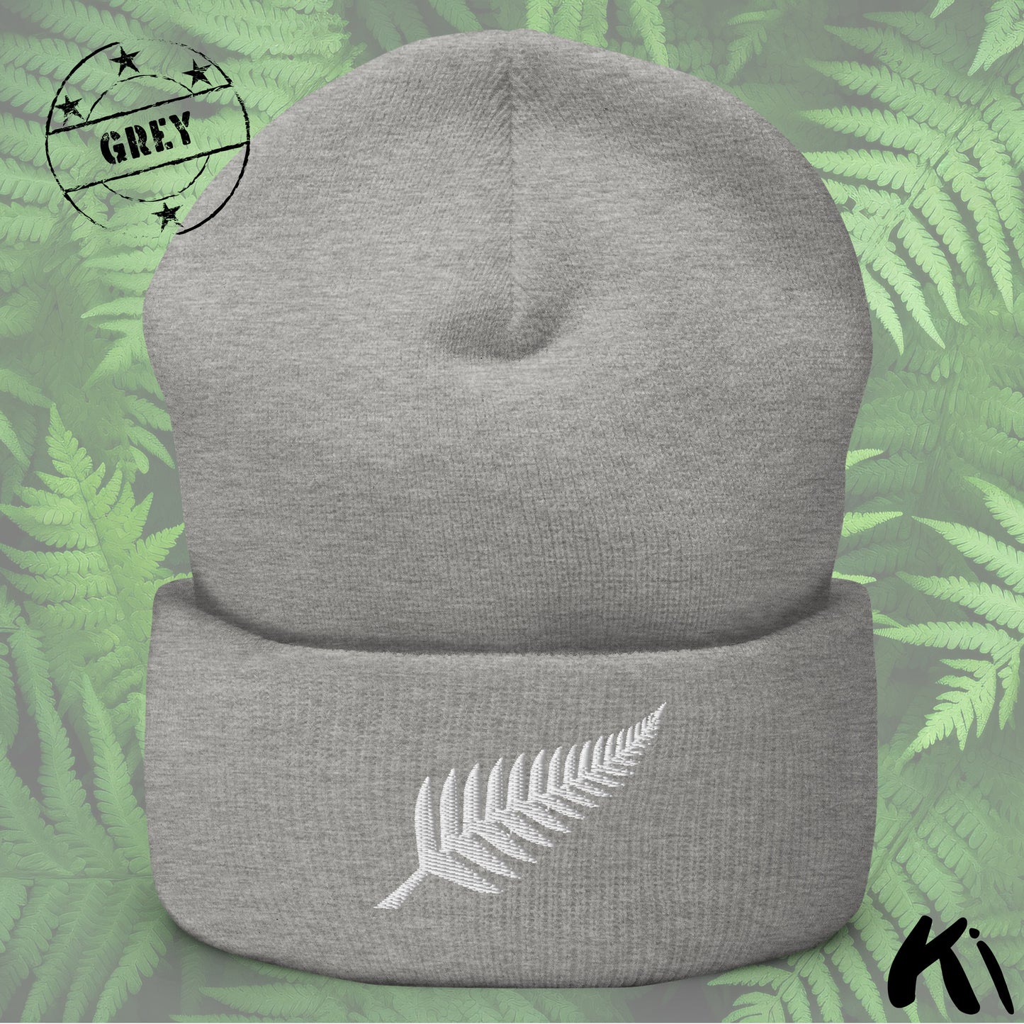 SILVER FERN Embroidered Beanie