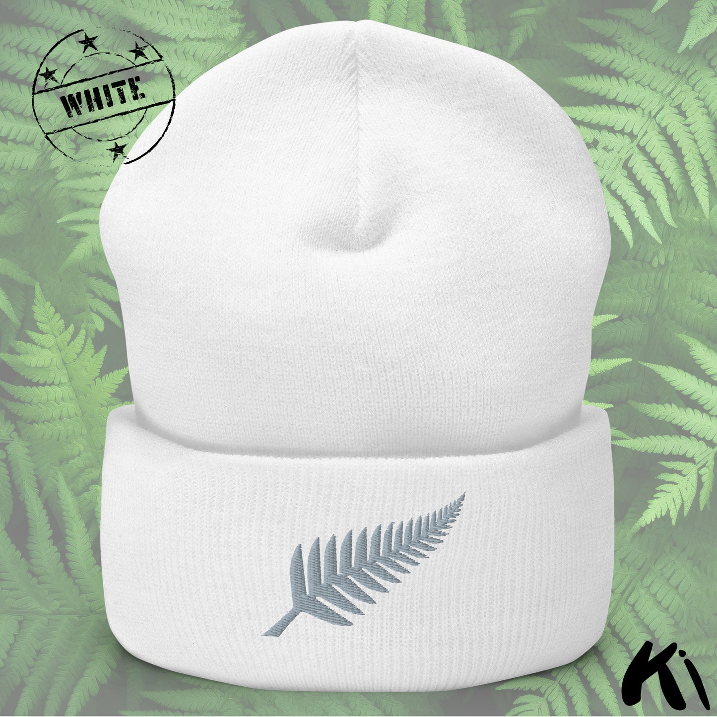 SILVER FERN Embroidered Beanie