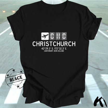 CHRISTCHURCH Airport Code Shirt