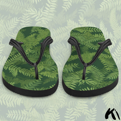 Green FERN LEAF Jandals