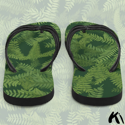 Green FERN LEAF Jandals