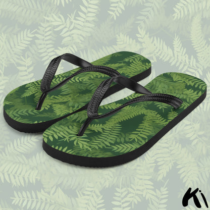 Green FERN LEAF Jandals