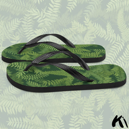 Green FERN LEAF Jandals