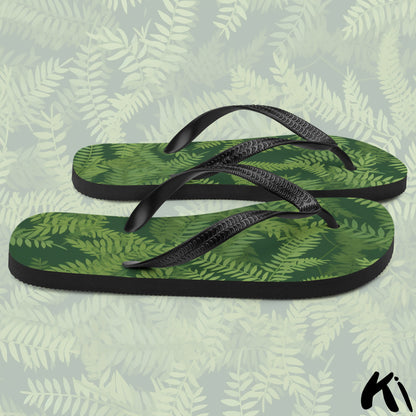 Green FERN LEAF Jandals