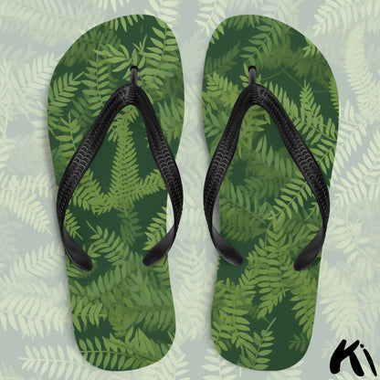 Green FERN LEAF Jandals