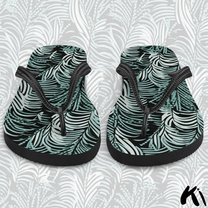 "COASTAL FERNS" Fern Leaf Jandals