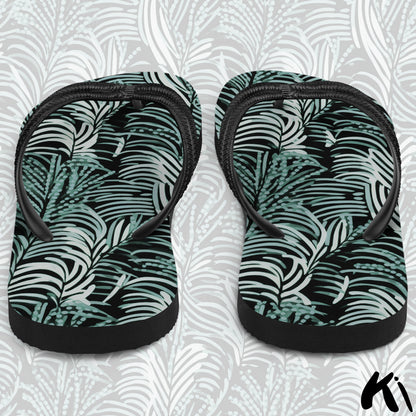 "COASTAL FERNS" Fern Leaf Jandals
