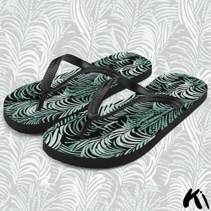 "COASTAL FERNS" Fern Leaf Jandals