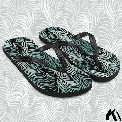 "COASTAL FERNS" Fern Leaf Jandals